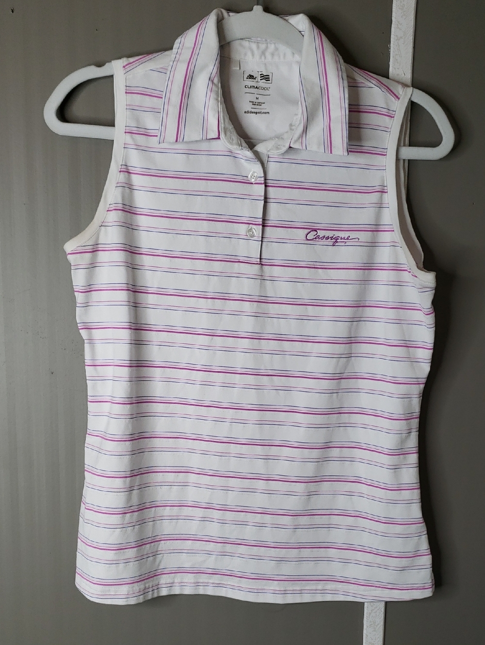 Adidas Golf MED Climacool Active Sleeveless Polo Popover‎ Shirt Medium M